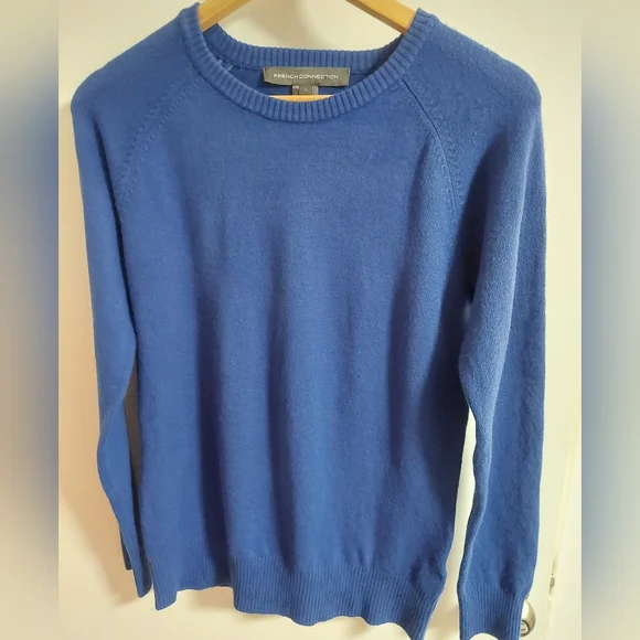 French Connection Men's Vibrant Blue Crewneck Sweater - Picture 2 of 5